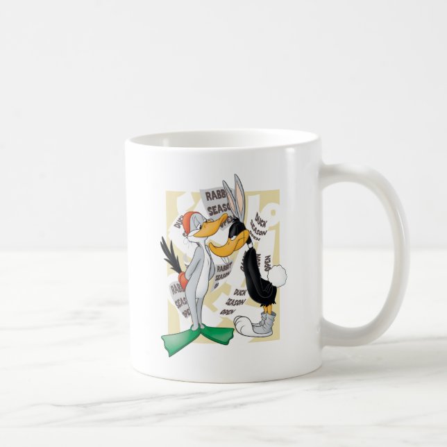 KRYP BUNNY™ och DAFFY ANKA™ Redo för jaktsäsongen Kaffemugg (Höger)