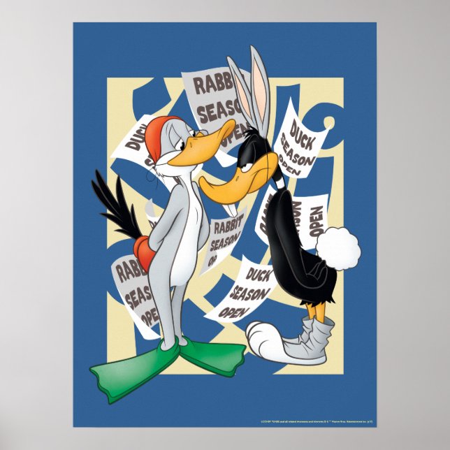 KRYP BUNNY™ och DAFFY ANKA™ Redo för jaktsäsongen Poster (Framsidan)