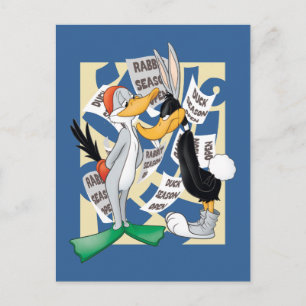 KRYP BUNNY™ och DAFFY ANKA™ Redo för jaktsäsongen Vykort