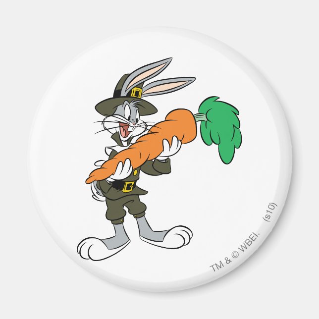 KRYP BUNNY™ Pilgrim Thanksgiving Carrot Magnet (Framsidan)