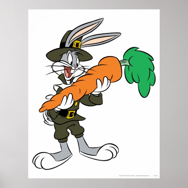 KRYP BUNNY™ Pilgrim Thanksgiving Carrot Poster (Framsidan)