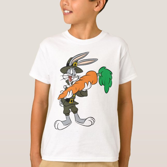 KRYP BUNNY™ Pilgrim Thanksgiving Carrot T-shirt (Framsida)