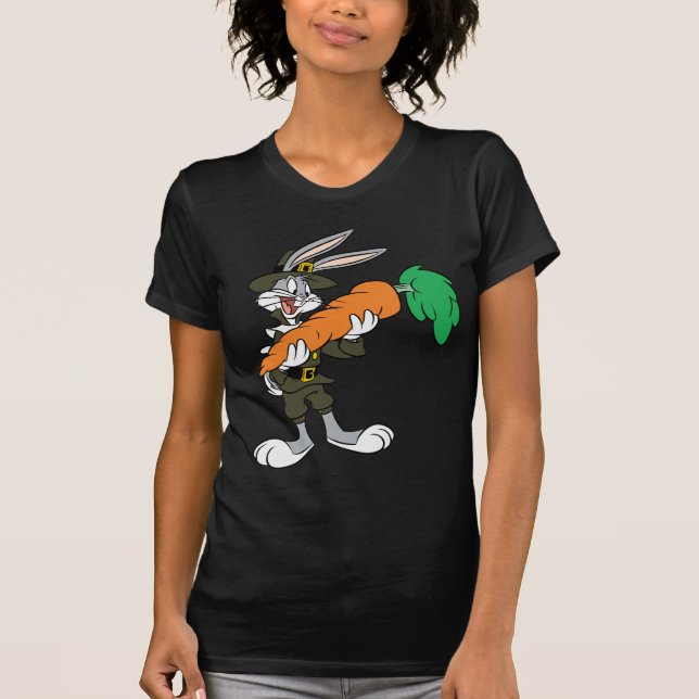KRYP BUNNY™ Pilgrim Thanksgiving Morot T Shirt (Framsida)