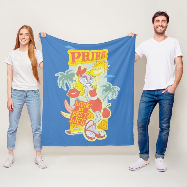 KRYP BUNNY™ Pride - Livin mitt bästa liv Fleecefilt (På plats)