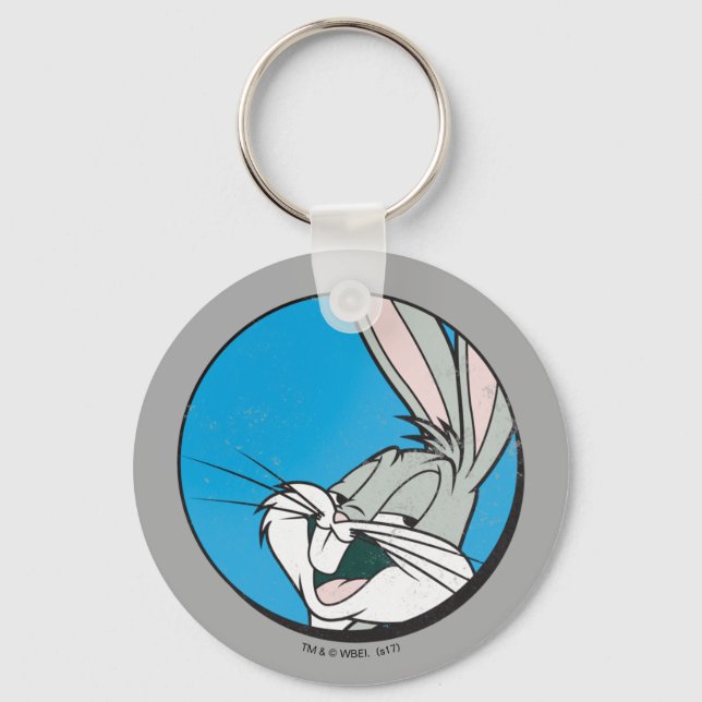 KRYP BUNNY™ Retro Blue Patch Nyckelring (Framsida)