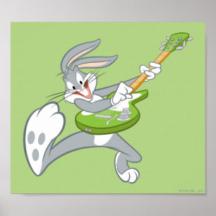 KRYP BUNNY™ Rocking on Guitar Poster
