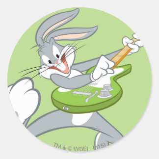 KRYP BUNNY™ Rocking on Guitar Runt Klistermärke