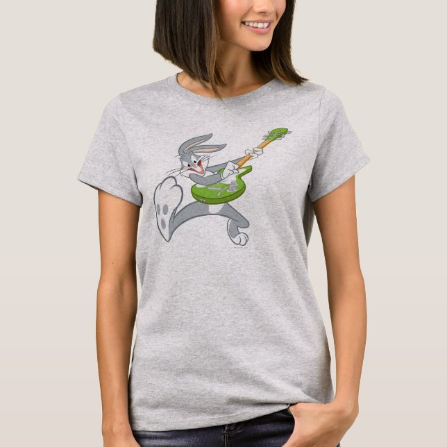 KRYP BUNNY™ Rocking on Guitar T-shirt (Framsida)