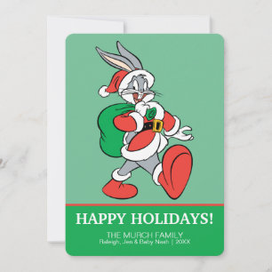 KRYP BUNNY™ Tomten går lyckligt Julkort