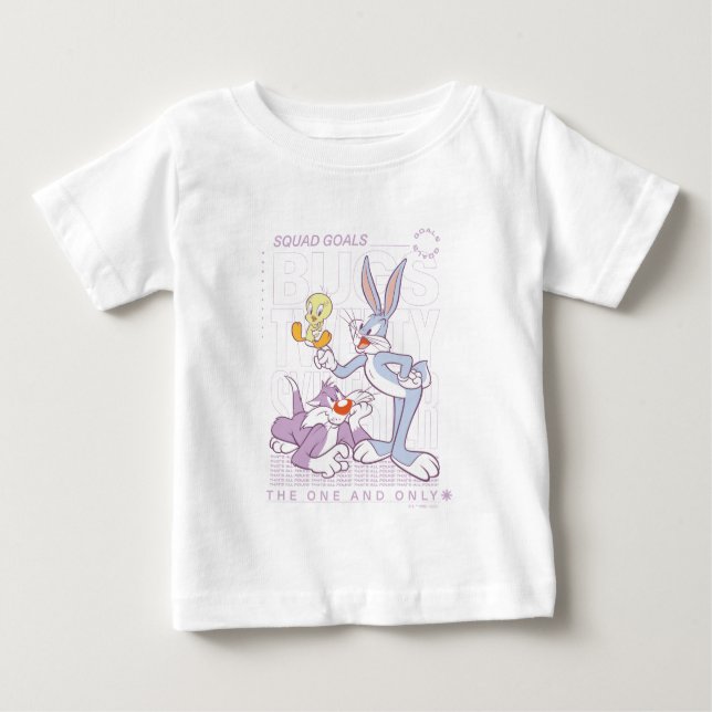 KRYP BUNNY™, TWEETY™, SYLVESTER™ Squad Goals T Shirt (Framsida)