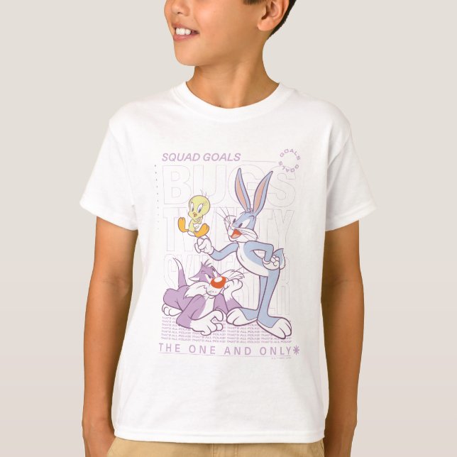 KRYP BUNNY™, TWEETY™, SYLVESTER™ Squad Goals T Shirt (Framsida)