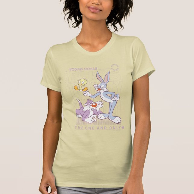 KRYP BUNNY™, TWEETY™, SYLVESTER™ Squad Goals T Shirt (Framsida)