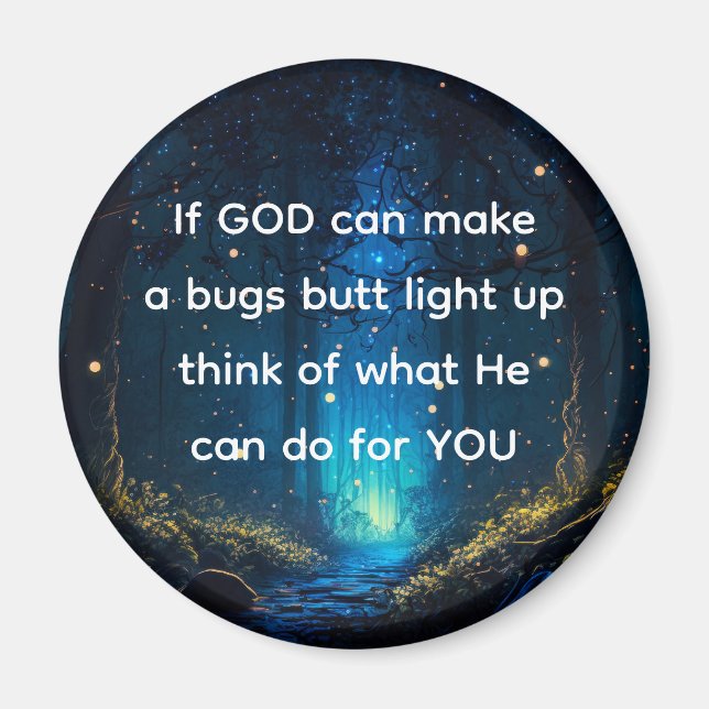 Kryp Butlight Up Firefly Lightning kryp Funny Magnet (Framsidan)