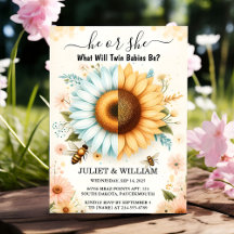 Kryp Daisy Bloom Rustic Busy Bee Gender Reveal