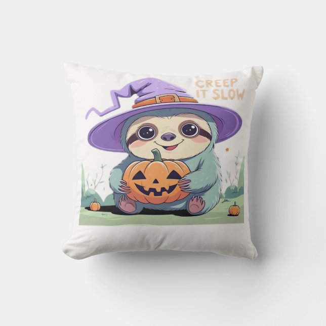 Kryp Det Langt � Söt Sengångare Halloween Tröja  R Kudde (Framsida)