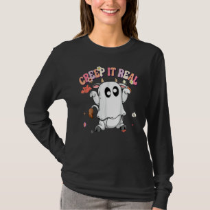 Kryp Det Verkliga Spöke Barn Pojkar Flickor Hallow T Shirt