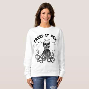 KRYP DET VERKLIGEN ROLIGT HUMORISTISK HALLOWEEN T- T SHIRT