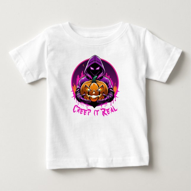 Kryp det verkligt, skräck Halloween-illustration T Shirt (Framsida)