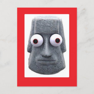 Kryp-Eyed Moai'd Novelty Vykort