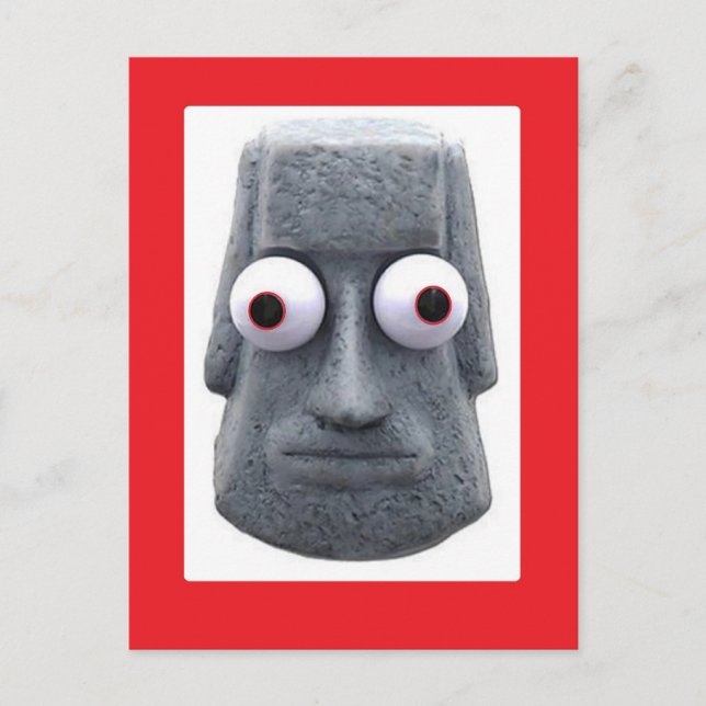 Kryp-Eyed Moai'd Novelty Vykort (Framsida)