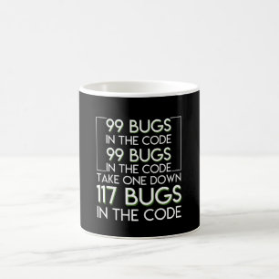Kryp för Coderprogrammerare 99 lappar upp kryp 11 Kaffemugg