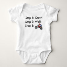 Kryp Gå Dirt Bike Motocross Baby Onesie