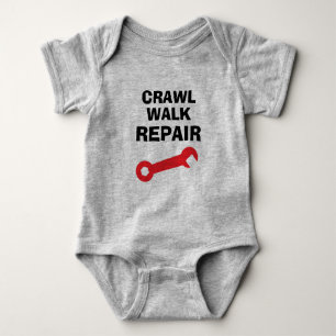 Kryp Gå Reparation söt bodysuit för baby pojke T Shirt