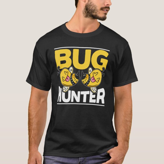 Kryp Hunter Entomology Insekt Catching Ladybug But T Shirt (Framsida)