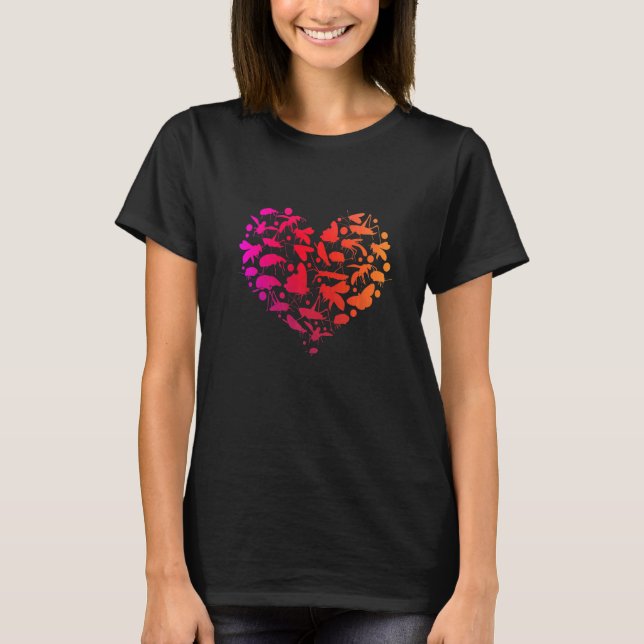 Kryp Insekt Heart Entomolog T Shirt (Framsida)