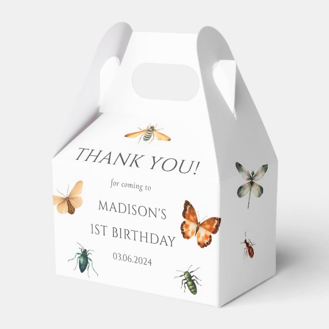 Kryp & Insekter Vintage Boy Födelsedagsfest Presentaskar (Framsidan Sidan)