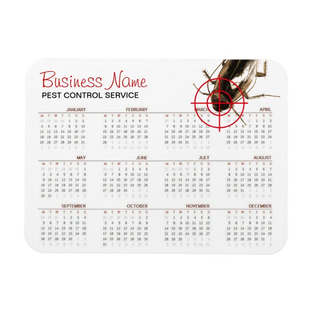 Kryp Killer Pest Control 2016 Calendar Promotion Magnet (Horisontell)
