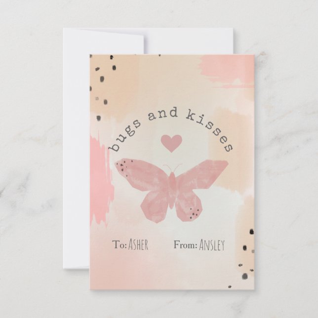 Kryp & Kisses Kids Butterfly School Valentine (Framsida)