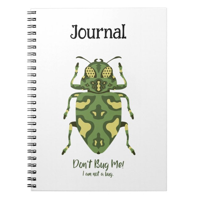 Kryp - Kryp mig inte, jag är ingen Kryp, Beetle Anteckningsbok (Framsidan)