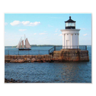 Kryp Light Lighthouse Portland Maine Photo Print Fototryck