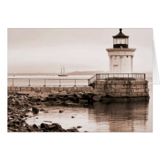 Kryp Light, Portland Breakwater Light Card Hälsningskort