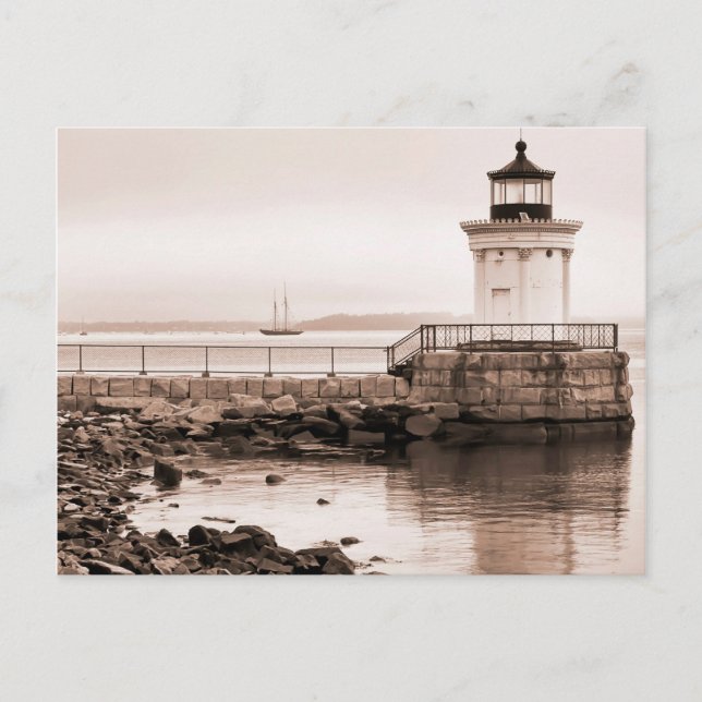Kryp Light, Portland Breakwater Light vycard Vykort (Framsida)
