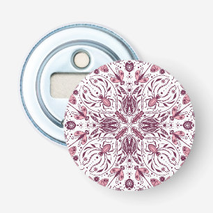 Kryp, mörkens magenta och rosa på vitt flasköppnare