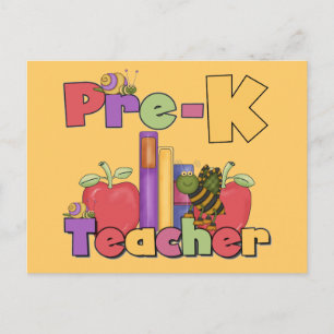 Kryp och äpplen, prek-K-lärare Vykort
