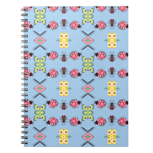 Kryp och fjärilar anteckningsbok med spiral (Framsidan)