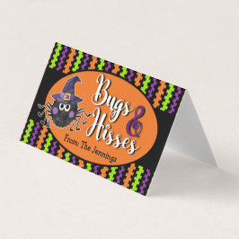 Kryp och Hisses Halloween Treat Bag Topper Visitkort