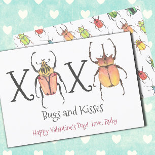 Kryp och Kisses XOXO Valentindagen Inbjudningar