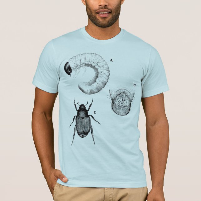 Kryp och skalbaggar slösar halva inpassade manar t-shirt (Framsida)