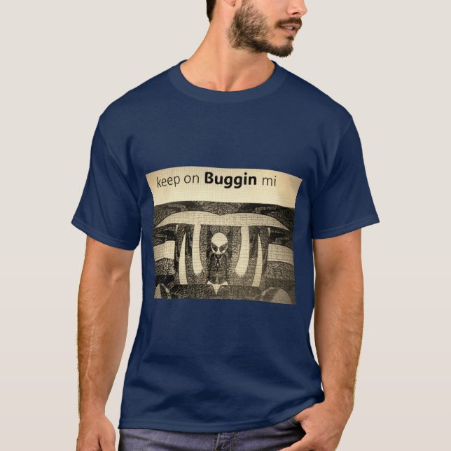 kryp på utskriften t shirt (Framsida)