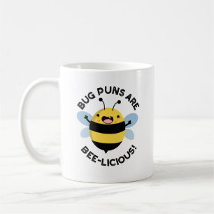 Kryp Puns är Bee-licious Bee Pun Kaffemugg