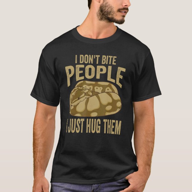 Kryp Reptil För Boll Python Herpetolog T Shirt (Framsida)