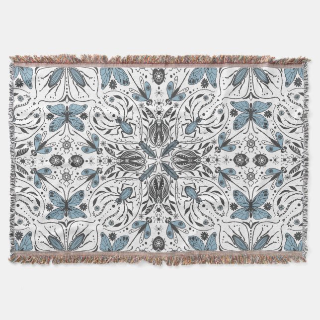 Kryp, svart och blå filt (Framsidan)