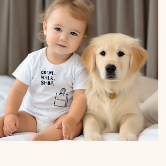 Krypa Gå Affär Personlig baby bodysuit T Shirt