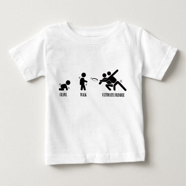 Krypande. Gå. Ultimat Frisbee Tee (Framsida)