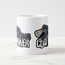 KRYPANDE KOLGRUVARBETARE  JUMBO MUGG