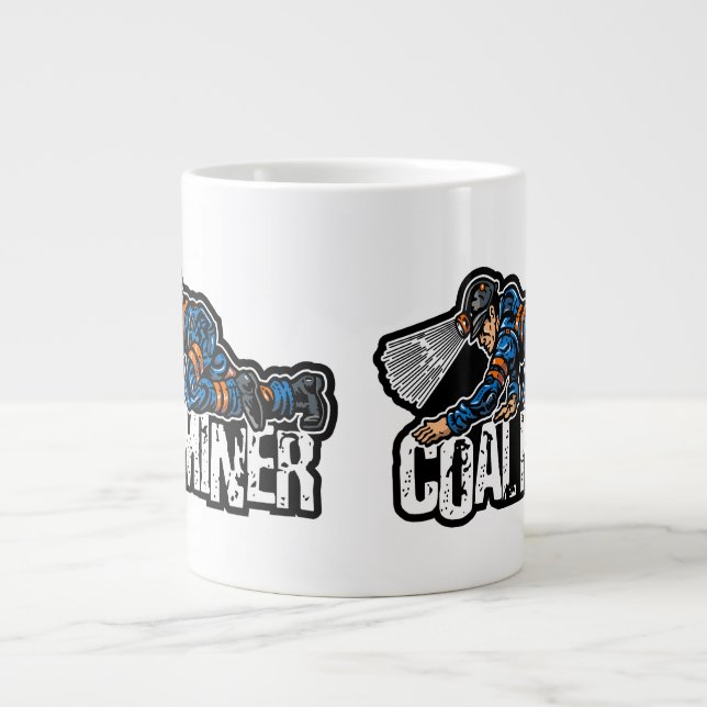 KRYPANDE KOLGRUVARBETARE  JUMBO MUGG (Framsidan)